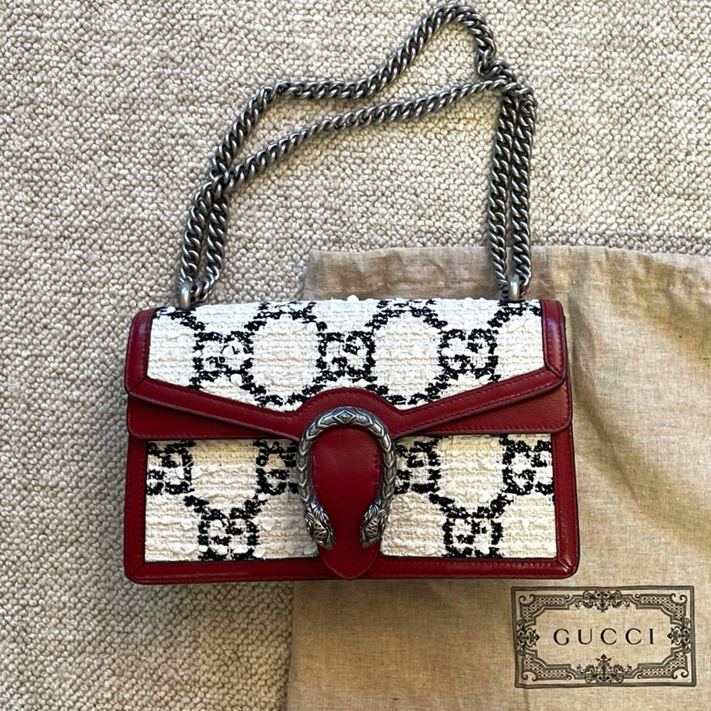 NWT Authentic Gucci Dionysus tweed GG shoulder bag